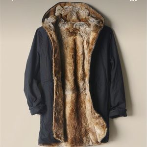 ISO Billy Reid waxed rabbit Camden parka